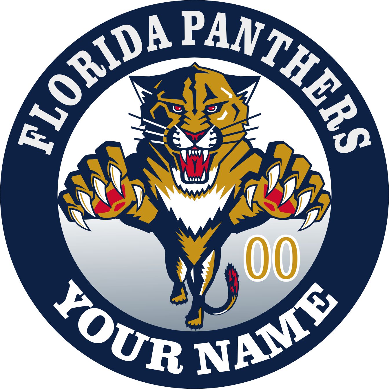 Florida Panthers Customized Logo iron on paper